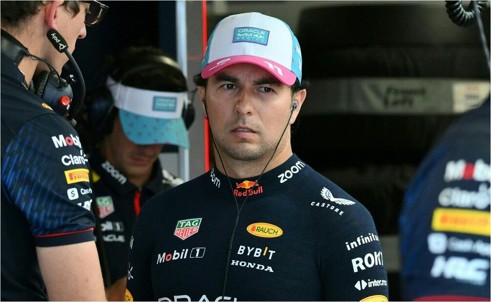 FOTO: AFP - El piloto mexicano en una pausa del GP de Miami