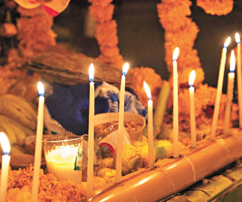 Detalle del altar de muertos en Palacio Nacional. CORTESÍA: SECRETARÍA DE CULTURA