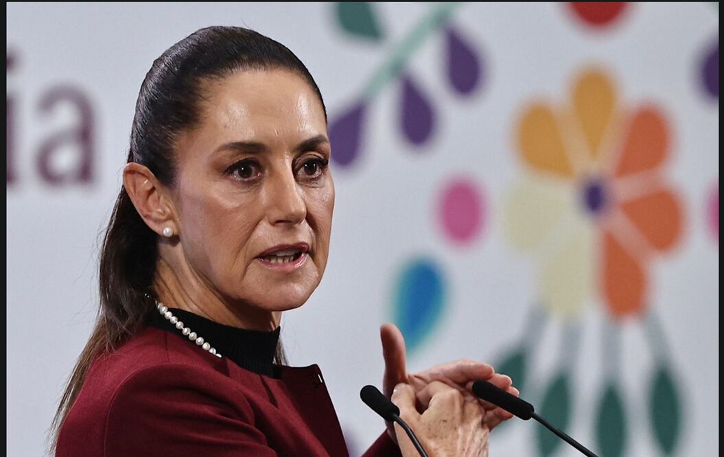 La presidenta Claudia Sheinbaum Pardo en la mañanera del 25 de junio de 2025 en la Ciudad de México. Foto: Berenice Fregoso/EL UNIVERSAL