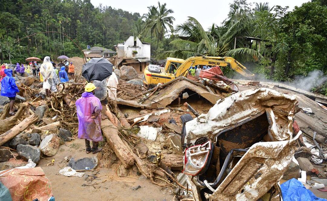 Mueren más de 100 personas en India por deslizamientos de tierra. Foto: EFE