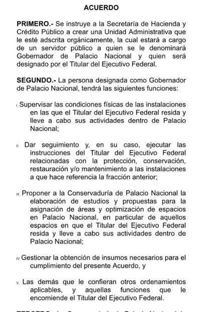 AMLO ordena crear el cargo de “Gobernador de Palacio Nacional”