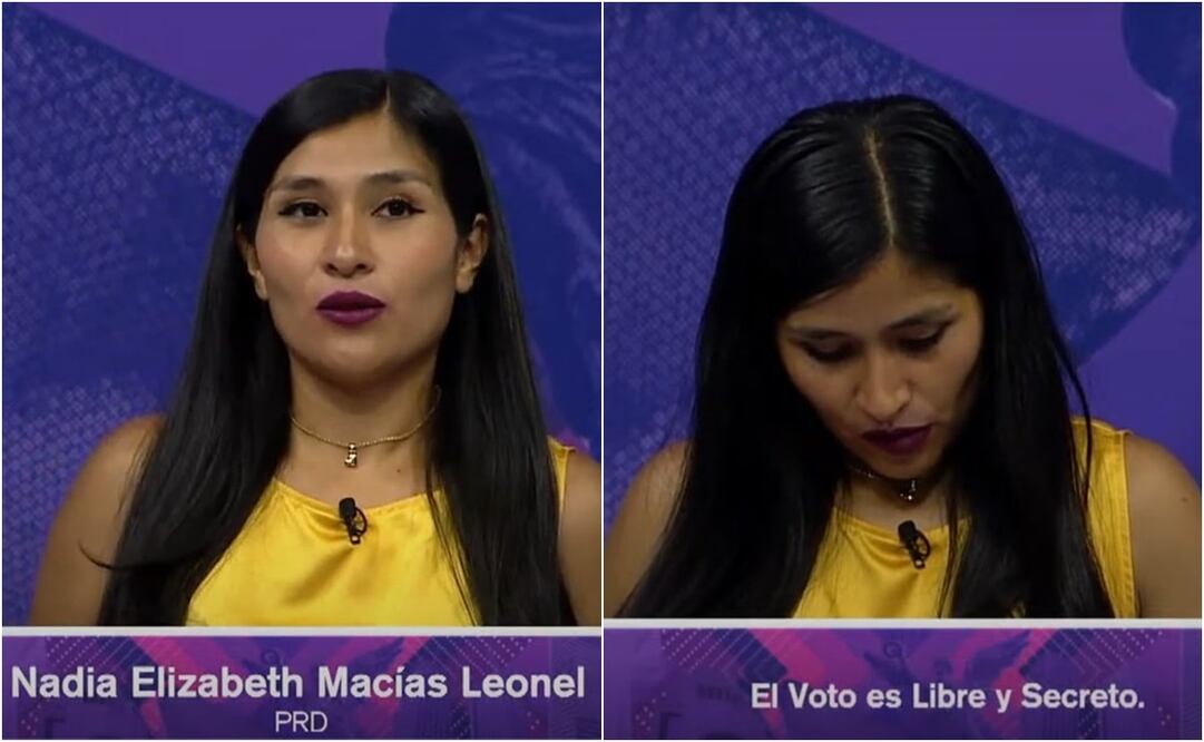 Durante el minuto Macías Leone solo pudo pronunciar 10 palabras. Foto: YouTube