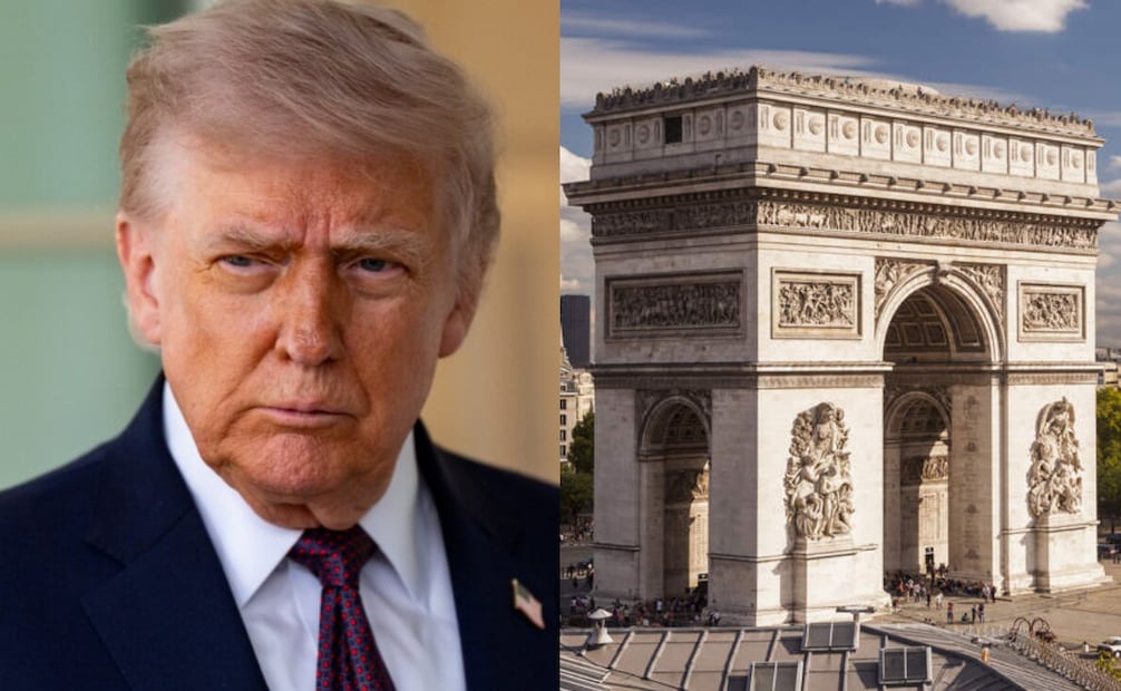 El Arco del Triunfo de Trump sería más grande que el de Francia. Foto: Collage