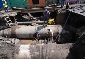 Reportan 80% de avance en reparación de fuga de agua en Los Reyes Culhuacán; continuará apoyo con garrafones y pipas de agua potable