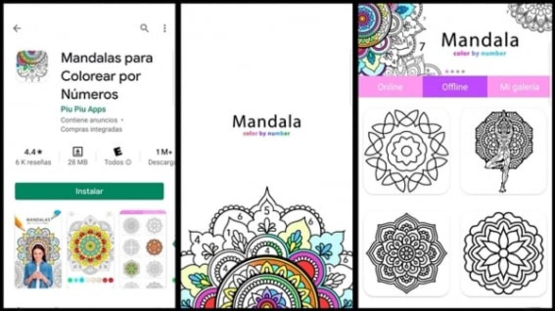 5 aplicaciones para colorear mandalas 