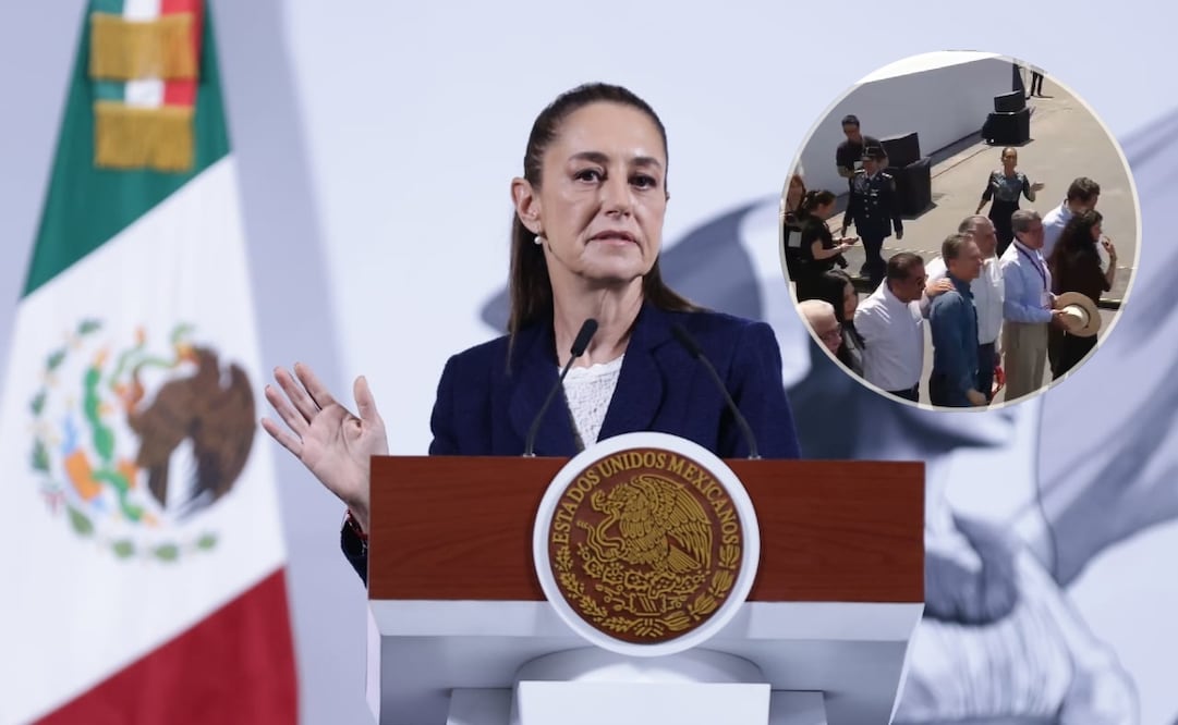 Ayer, liderazgos de Morena se distrajeron por tomarse una foto y no notaron la presencia de la presidenta Sheinbam Pardo en el festival-asamblea. Foto: Fernanda Rojas / EL UNIVERSAL