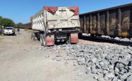Chocan tren y tractocamión en Tamaulipas; hay dos personas lesionadas 