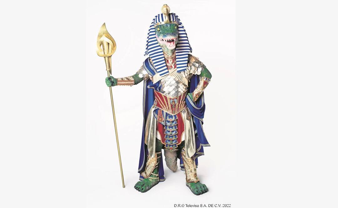 Uno de los personajes ya eliminados es el “Rey egipcio” (Adrián Uribe). Fotos: TELEVISA