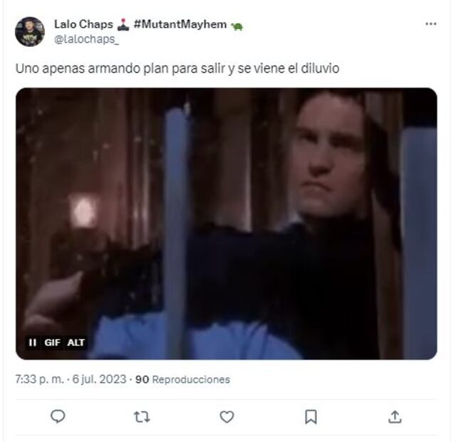 Meme por lluvias en CDMX