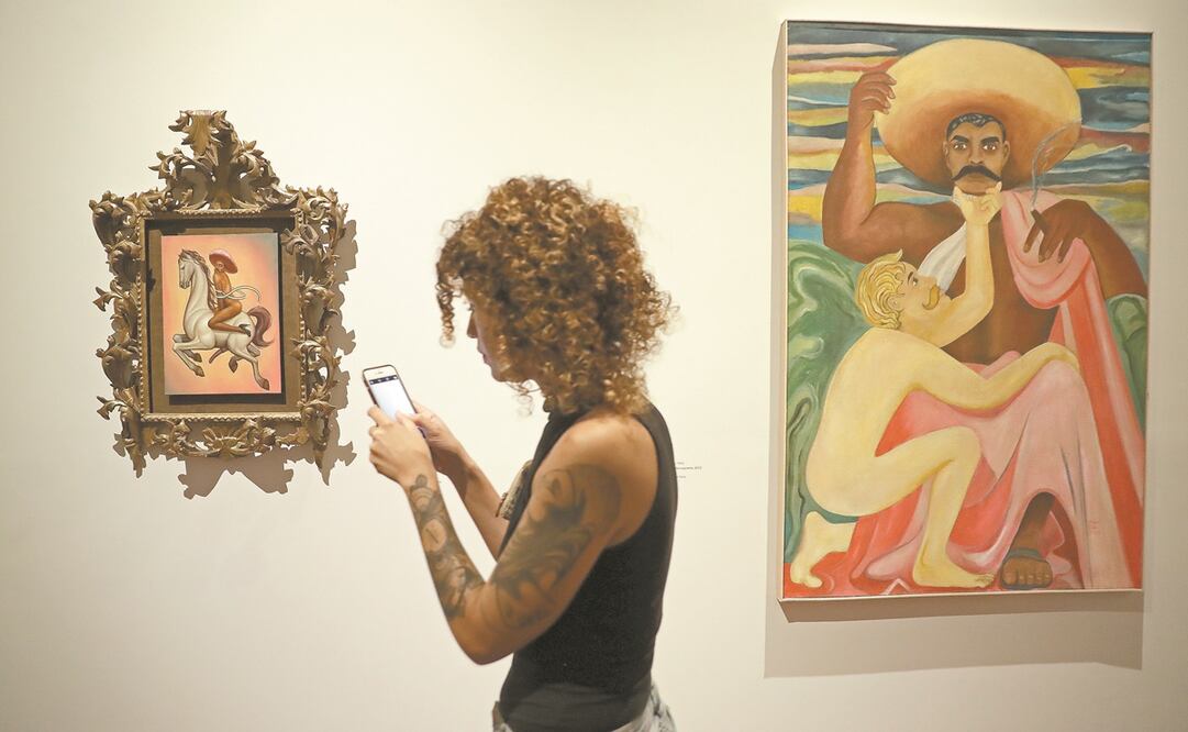 El cuadro titulado La Revolución se integrará al catálogo del empresario. Foto: Iván Stephens / EL UNIVERSAL