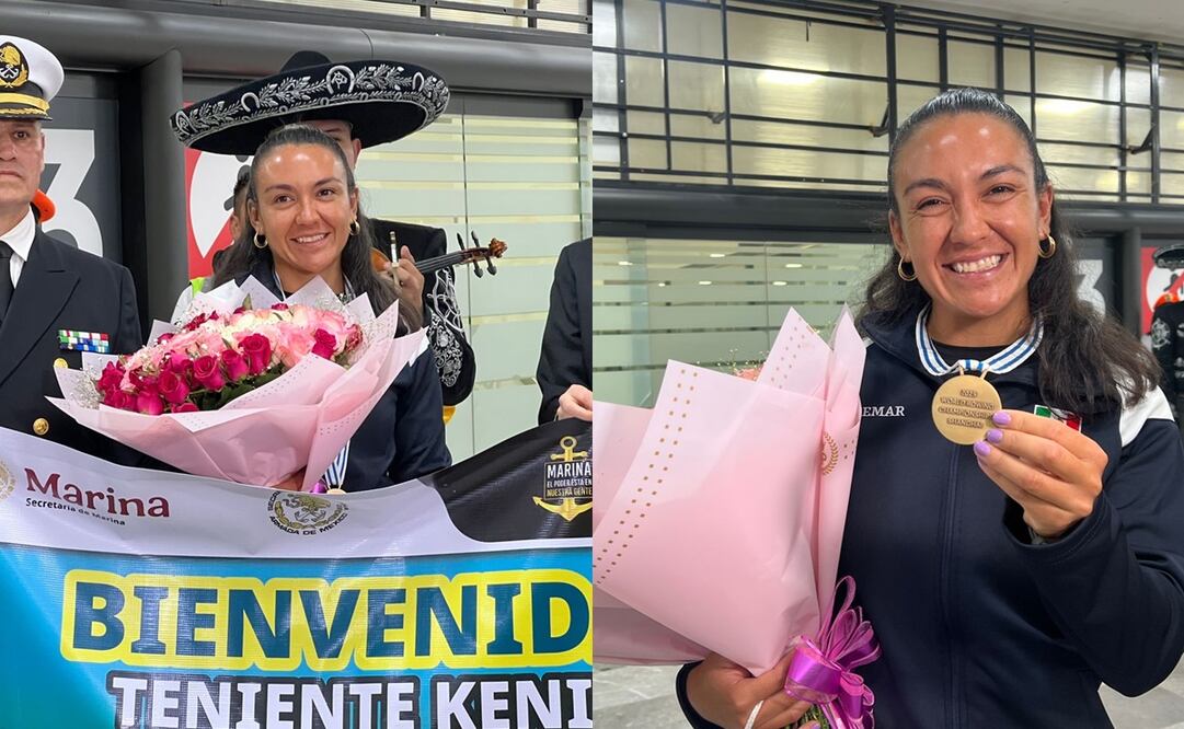 Kenia Lechuga aterriza en la Ciudad de México, después del Campeonato Mundial de Remo en Shanghái, China - Foto: Fernanda Dávalos/EL UNIVERSAL