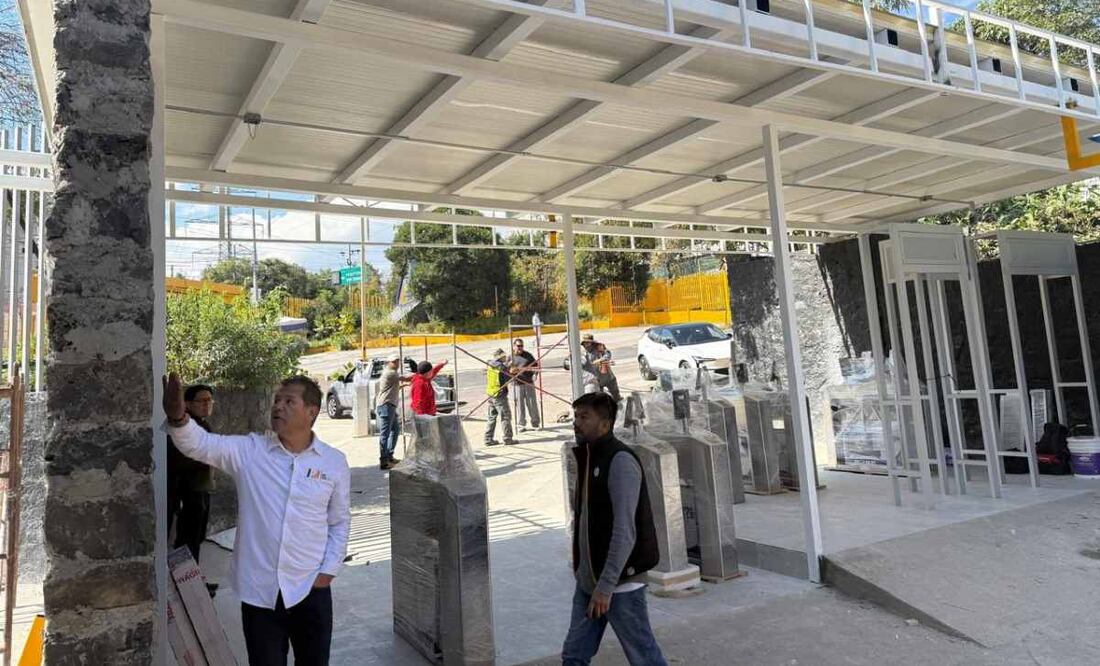 CCH Sur presenta avances del Proyecto de Seguridad del plantel, en trabajos del control de acceso. Foto: Especial