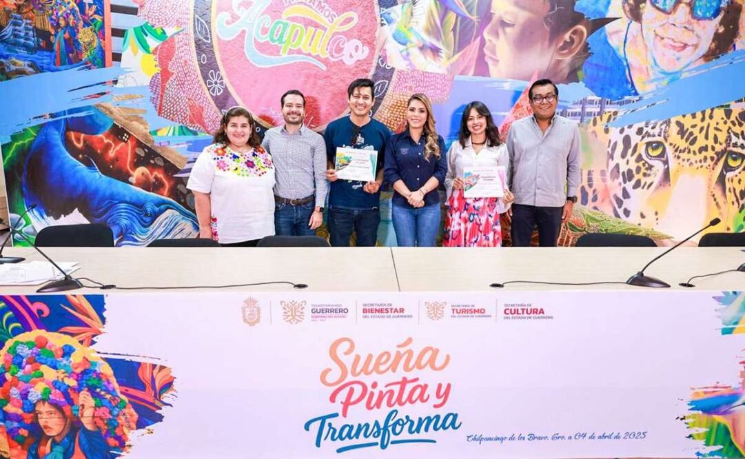 Con el Programa “Sueña, Pinta y Transforma”, 42 artistas guerrerenses han plasmado en 22 mil metros cuadrados en espacios públicos. Foto: Especial