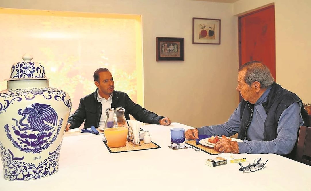 Marko Cortés reveló en redes que se reunió con Porfirio Muñoz Ledo para hablar de la compleja situación del país. Foto: Tomada de Twitter.