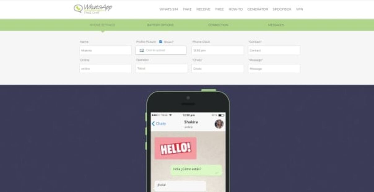 fakewhats.com, la herramienta para crear chats falsos de WhatsApp
