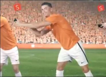El gracioso baile de Cristiano Ronaldo en un comercial