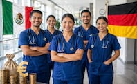 Enfermeros mexicanos en Alemania. Foto: ChatGPT