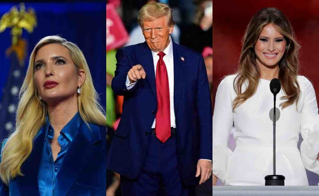 Ivanka Trump, Donald Trump y Melania Trump. Foto: Especial