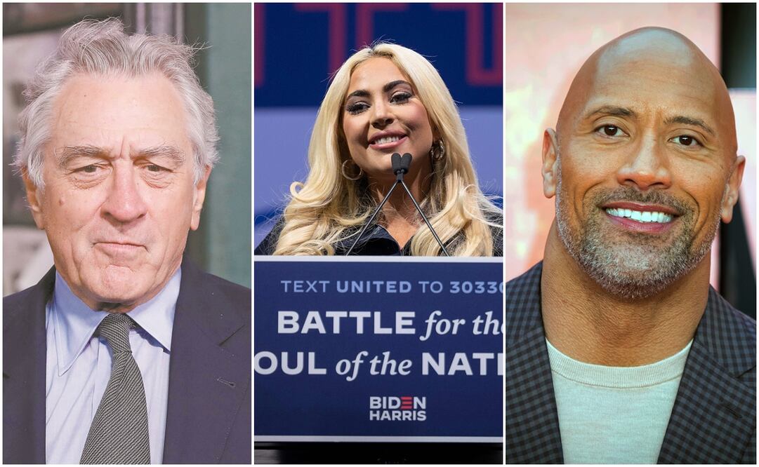 Robert de Niro, Lady Gaga y  Dwayne “The Rock” Johnson. Fotos: AFP y archivo