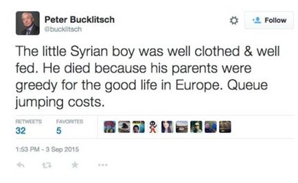 Aylan murió por la codicia de sus padres: diputado inglés