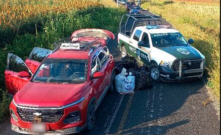 Aseguran camioneta con 200 kilos de marihuana en Ocuituco, Morelos