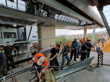 Así se ven los trabajos de mantenimiento en Línea 2 del Cablebús tramo Xalpa-Santa Marta