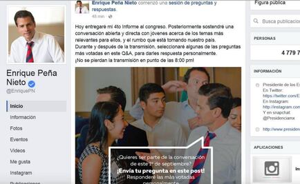 EPN responderá las preguntas más votadas en Facebook