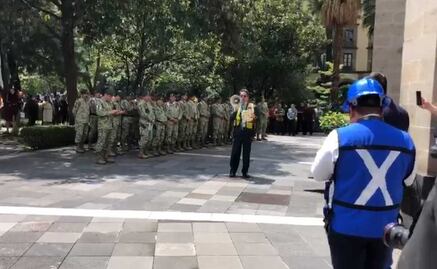 AMLO participa en simulacro nacional en Palacio Nacional