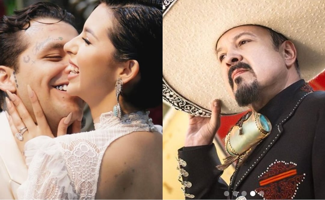 Pepe Aguilar y su hija Ángela Aguilar, quien se casó con Christian Nodal. Foto: Instagram oficial.