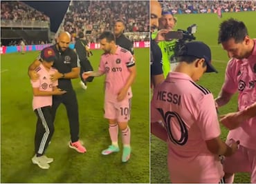 VIDEO: Messi y su guardaespaldas regalan un emotivo momento a un niño