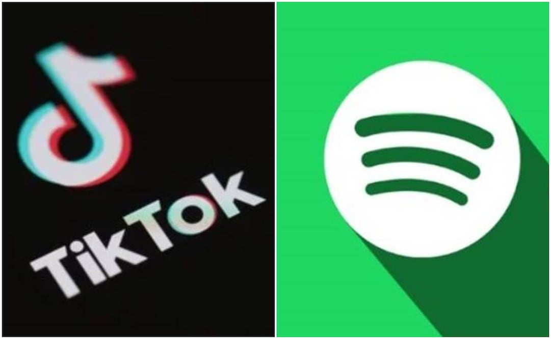 TikTok y Spotify, plataformas que ofrecen contenidos musicales.