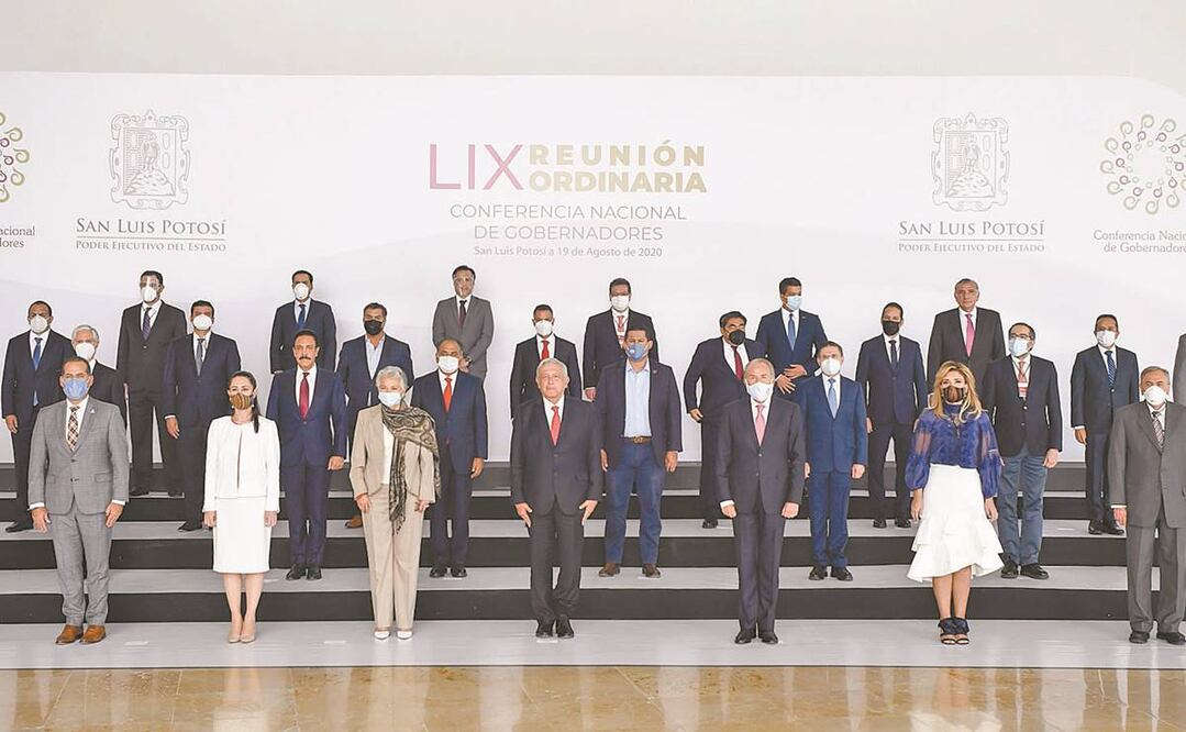 La Conago se ha dividido en tres bloques visibles: los mandatarios que conforman la Alianza Federalista, los de Morena que apoyan al Presidente y los que permanecen en la conferencia. Foto: ARCHIVO EL UNIVERSAL