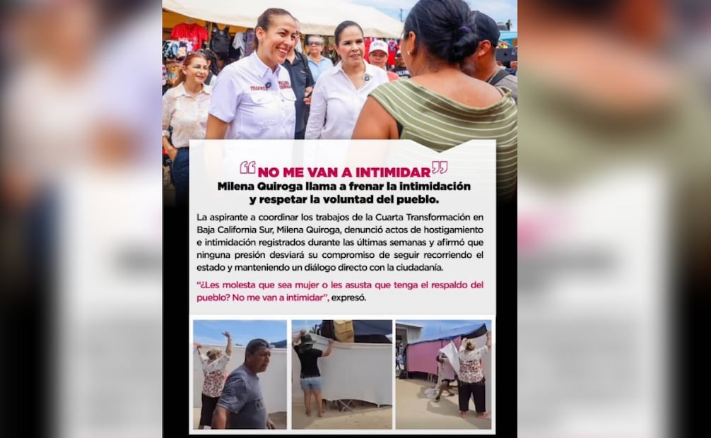Milena Quiroga denuncia hostigamiento en Baja California Sur; afirma que no cederá a presiones.
Foto: Especial.
