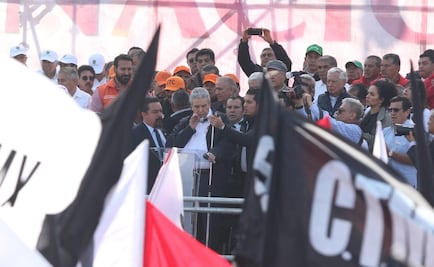 Recibe Aceves del Olmo rechiflas en mitin del 1 de mayo en el Zócalo