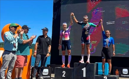 La mexicana Cecilia Pérez y el canadiense Mislawchuk, ganadores del Ironman 70.3 de Pucón