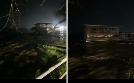 Captan restaurante flotante en Veracruz tras ser arrastrado por el río Tuxpan