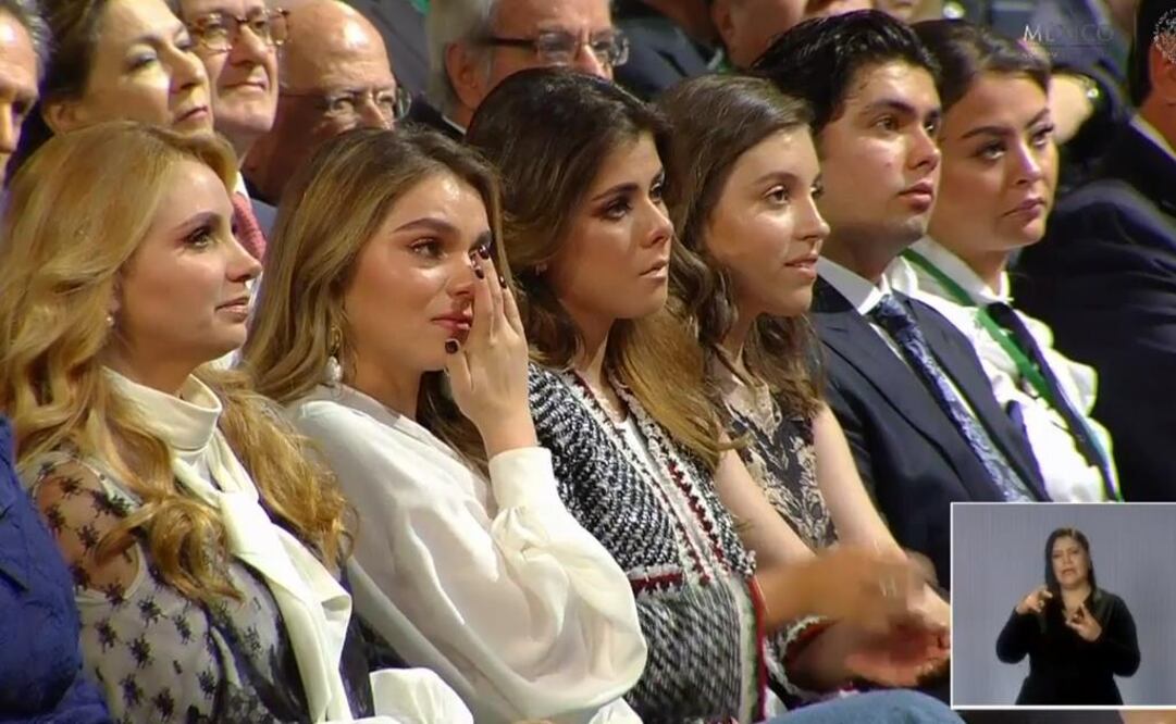 Angélica Rivera, Sofía Rivera, Paulina Peña durante el 6to informe de gobierno de Peña Nieto