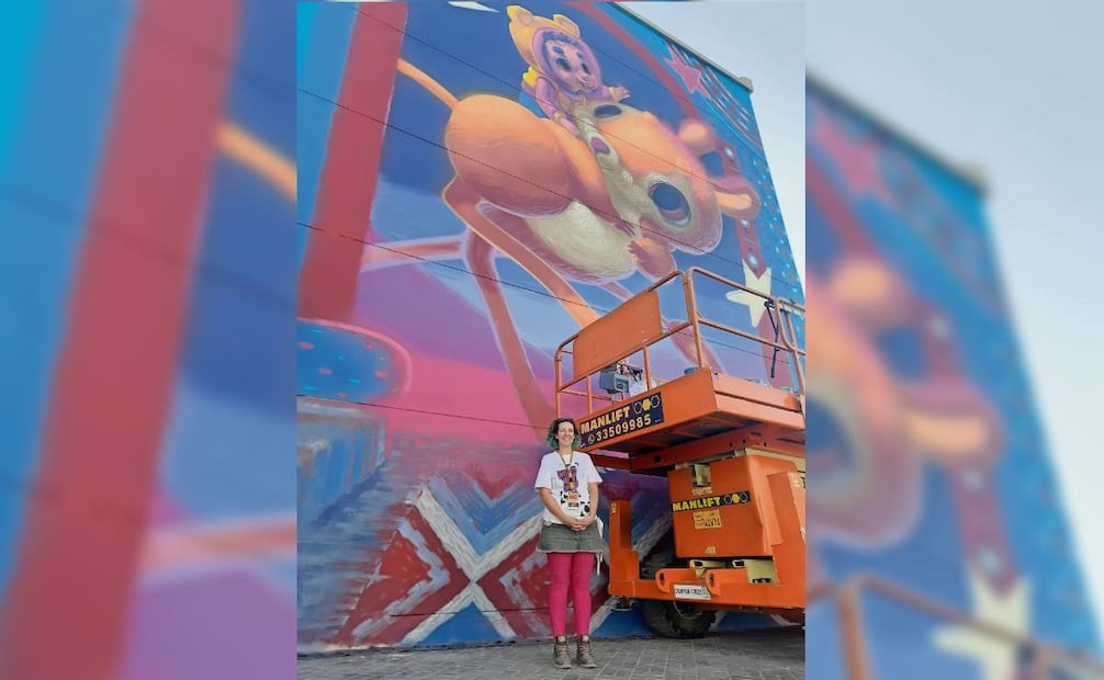 Animalitoland, de Argentina, participó este año con arte en una zona residencial de Doha. Foto: Frida Juárez / EL UNIVERSAL