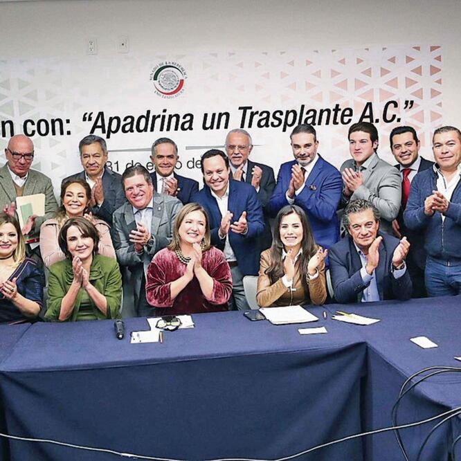 En el Senado, integrantes de la agrupación Apadrina un Trasplante A.C. mantuvieron una reunión con legisladores para facilitar la cultura del trasplante de órganos en México. TOMADA DE TWITTER