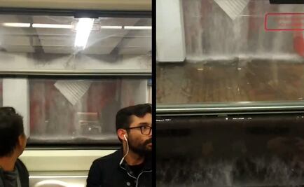 Video. Lluvia se filtra en andén del Metro Panteones