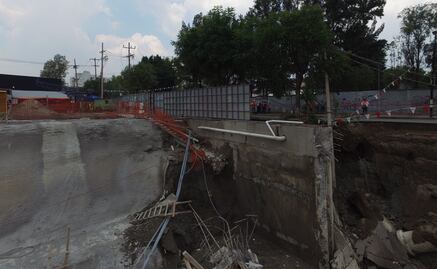 Clausuran obra de Azcapotzalco en la que se registró hundimiento 