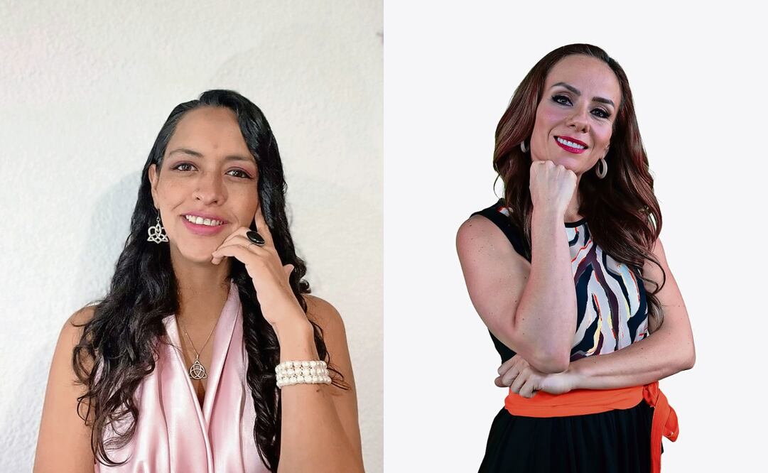 La psicóloga Alejandra Pérez (izquierda), y la periodista Jimena Duarte (derecha) abordan desde diferentes puntos la violencia hacia la mujer. Fotos: Maussan Televisión