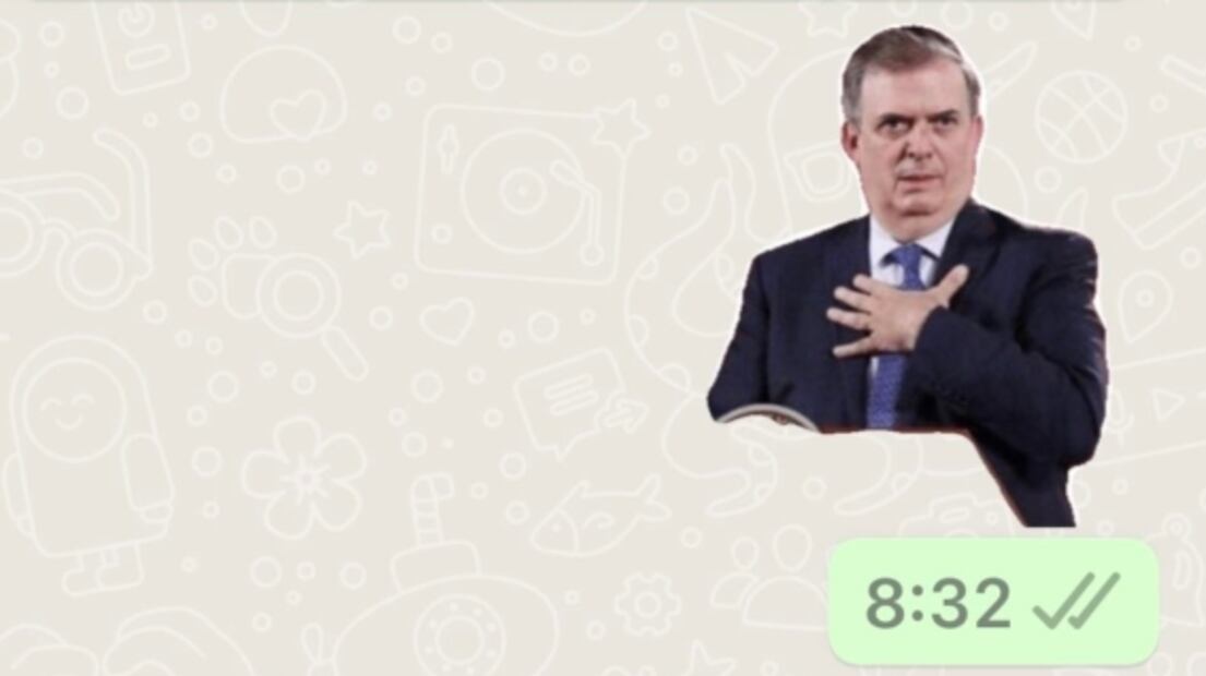 Reclaman a Ebrard por no contestar en WhatsApp… y le mandan stickers de AMLO y López-Gatell