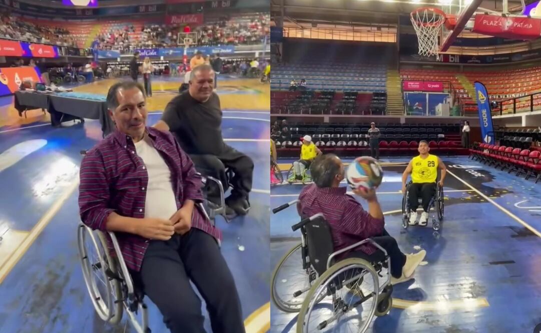 FOTO: ESPECIAL - Benjamín 'El Maestro' Galindo se olvida del futbol; juega basquetbol en silla de ruedas