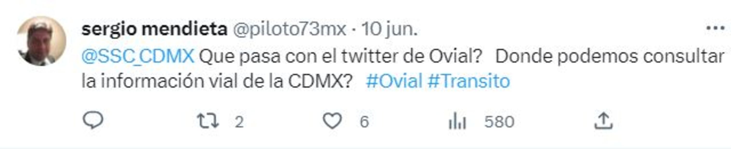 ¿Qué está pasando con la cuenta de ovial de CDMX en Twitter?ter?
