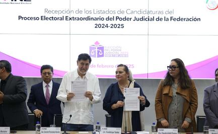 Senado entrega al INE listas de candidaturas de elección judicial; Taddei pide a aspirantes ceñirse a la Constitución