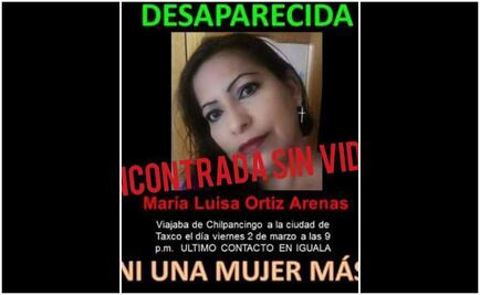 Hallan cuerpo de María Luisa Ortiz Arenas, defensora de mujeres en Guerrero