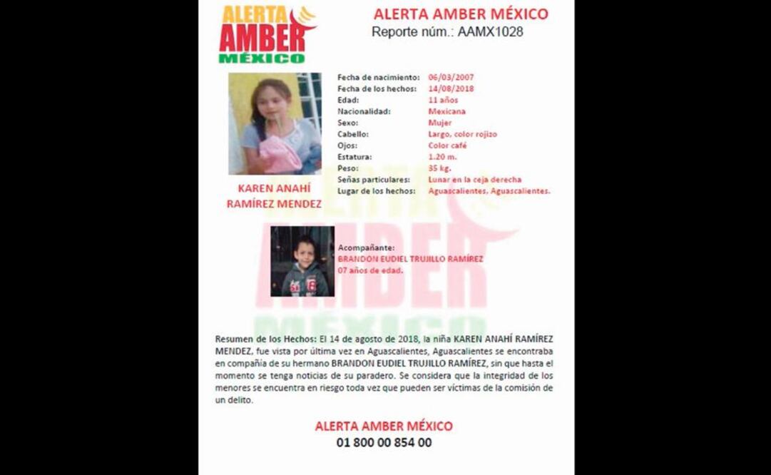 Se emitió una alerta amber para buscar a los dos menores