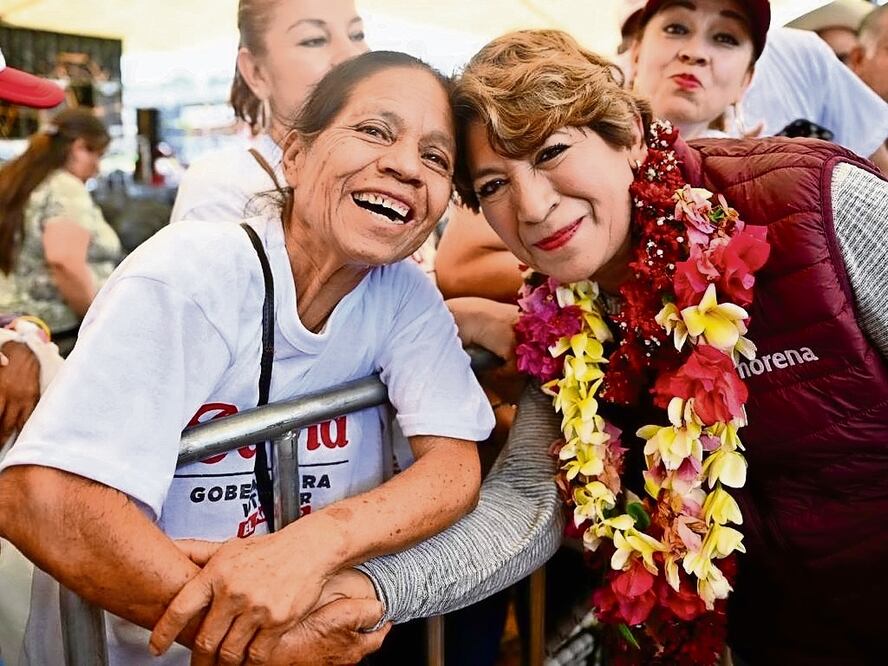 Delfina Gómez se comprometió al mejoramiento de los caminos del sur de la entidad, que han estado abandonados, e impulsar el campo. Foto: Especial