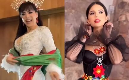 Maribel Guardia y Ángela Aguilar celebran a México con despampanantes atuendos